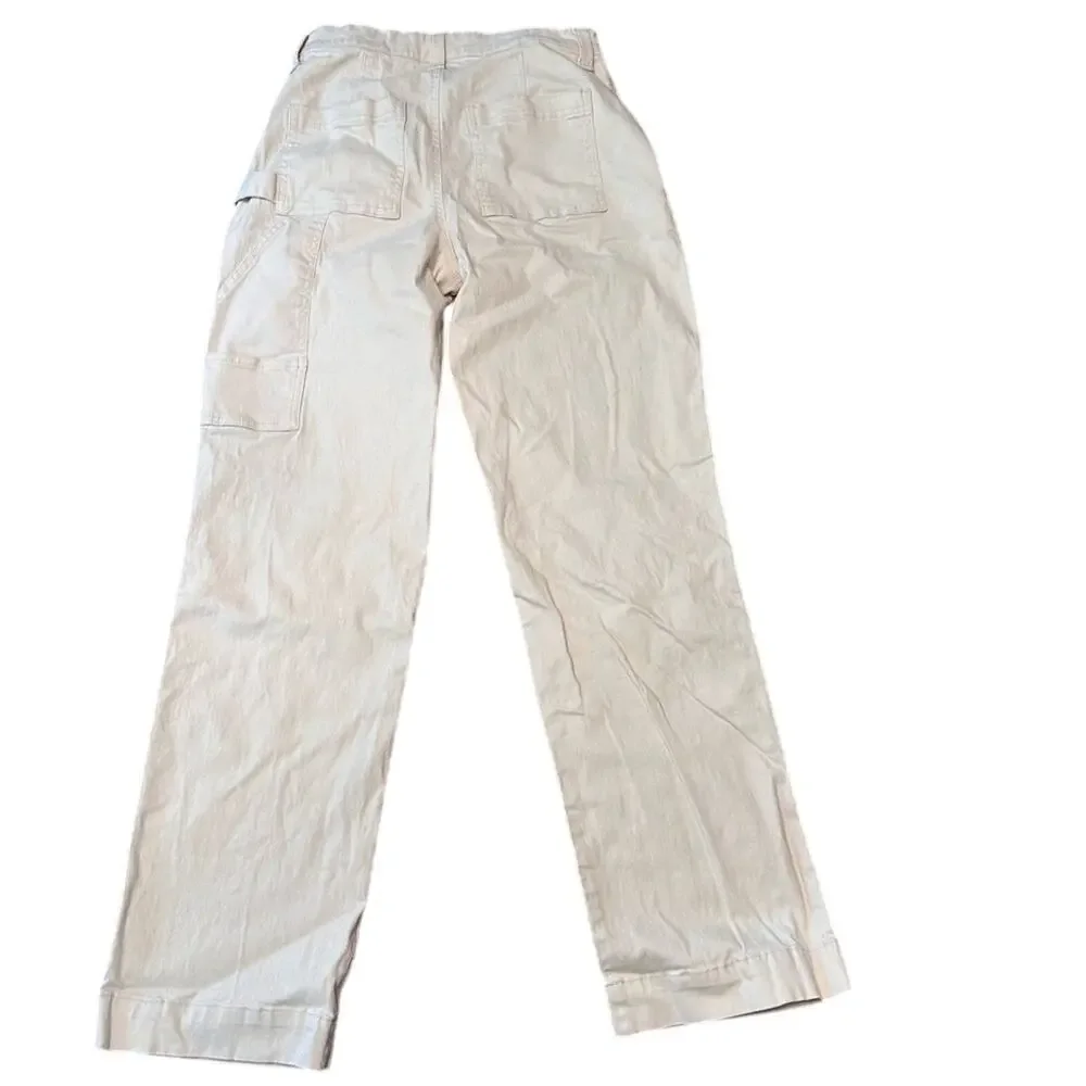 RSQ Jeans Tilly's Carpenter Pants‎ Beige Cargo Size 27 Stretch Pockets Utility